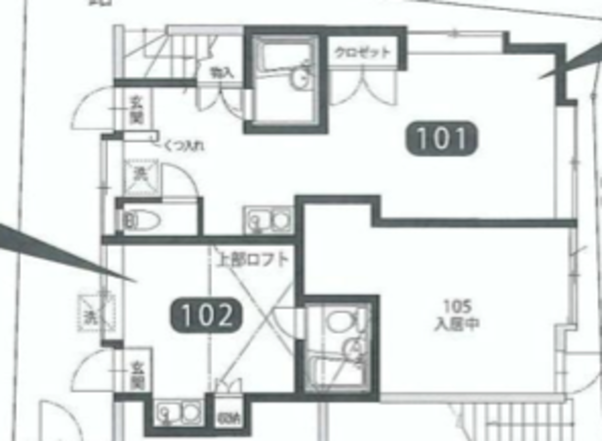 木造アパート 生活音 間取図